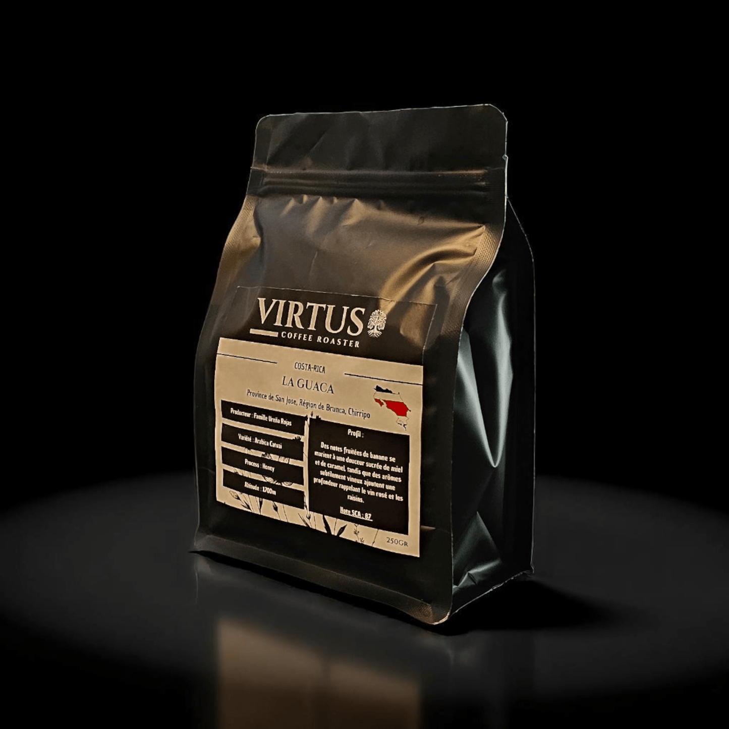 - Costa - Rica La Guaca | Café de spécialité SCA 87 | Notes fruitées, Miel et vineux - Virtus Café