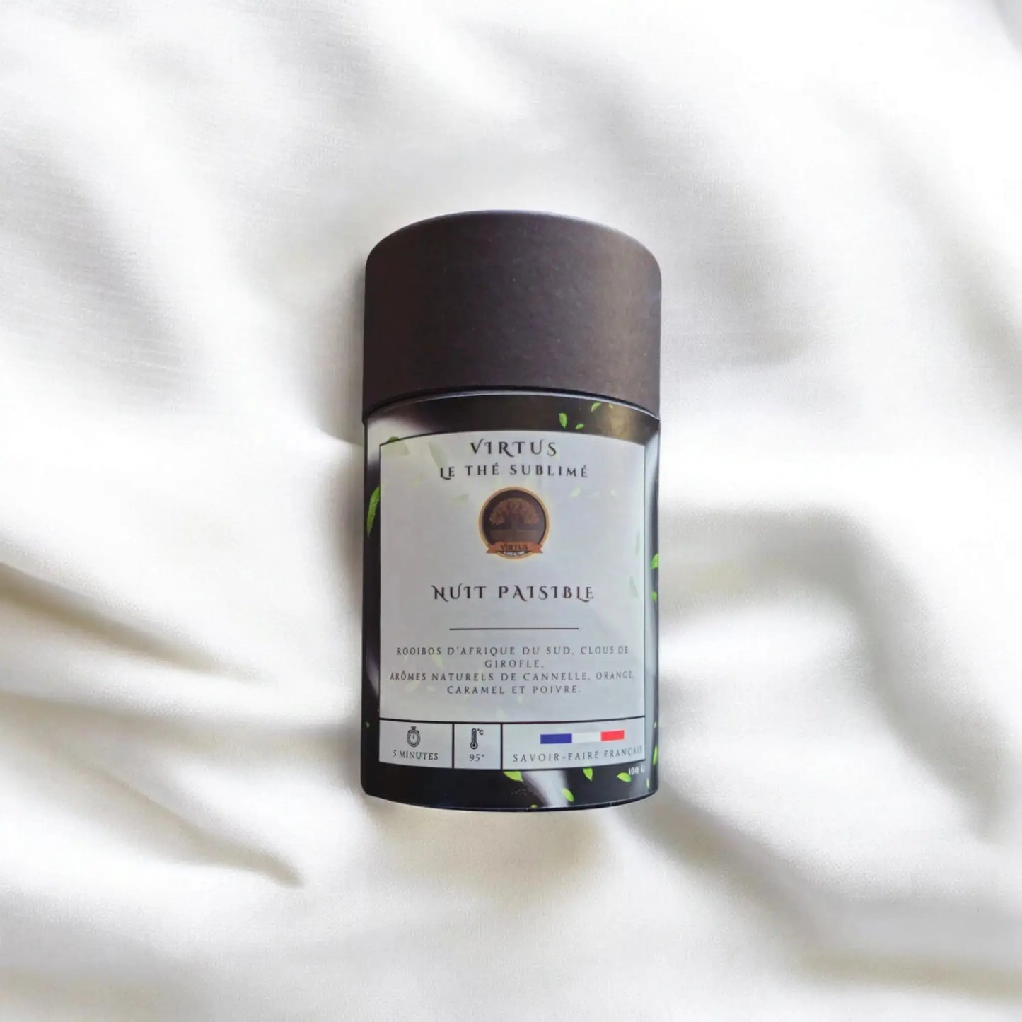 - Nuit paisible | Infusion détente. Rooibos, orange, cannelle, caramel. - Virtus Café & Thé