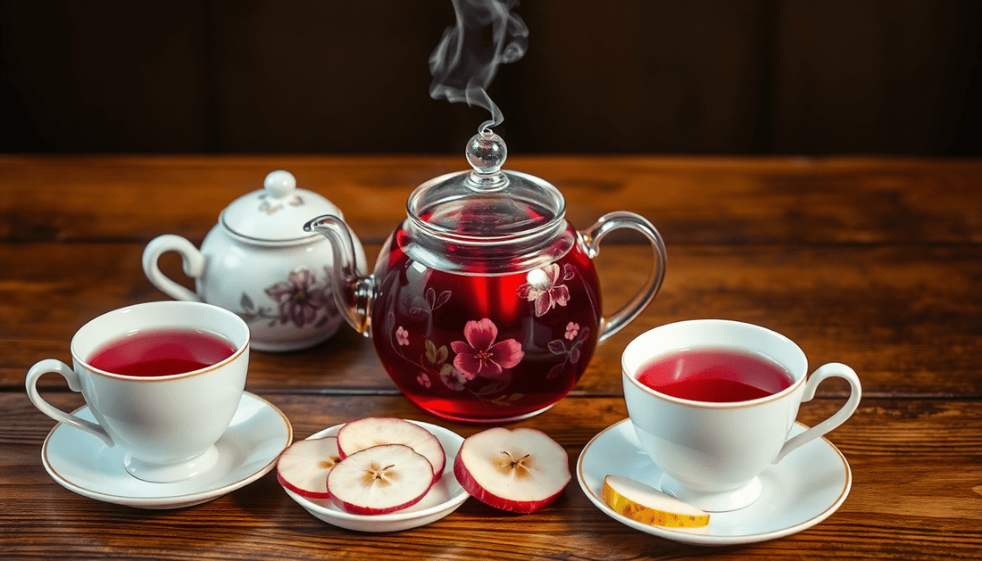 Infusion de Saint-Valentin unique : gingembre-hibiscus-pomme pour un moment inoubliable. - Virtus Café & Thé