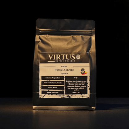  - Éthiopie Yirgacheffe Worka Sakaro | Café de spécialité SCA 85.5 | Notes Florales & Chocolatées - Virtus Café
