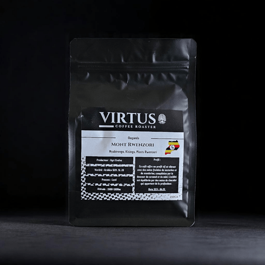 Ouganda Mont Rwenzori | Café de spécialité SCA 86.25 | Notes de miel, caramel et fruité - Virtus Café